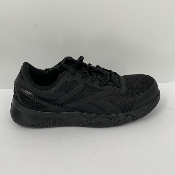 Reebok work sneaker shoe black composite safety toe RB331 lace-up tie women 9 - Picture 1 of 7